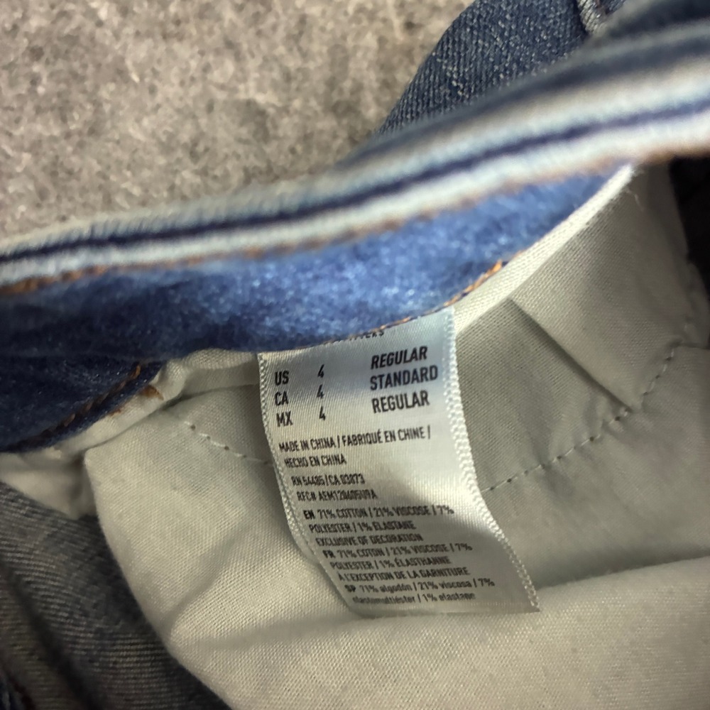American Eagle Womens Sz 4 26x28 Next Level Stretch Distressed Skinny Jeans Blue - Picture 4 of 8